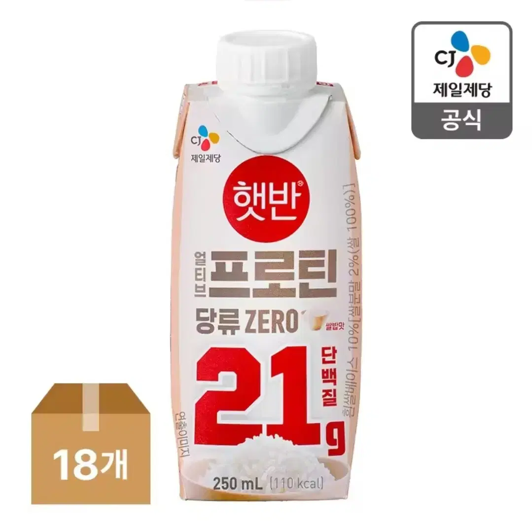 얼티브 프로틴 쌀밥맛 250ml 18개 단백질음료